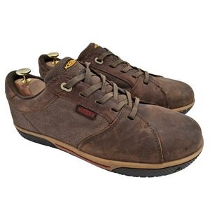 KEEN Work Shoes Mens Size 11 Brown Leather Slip Resistant ESD ASTM F2413 Casual